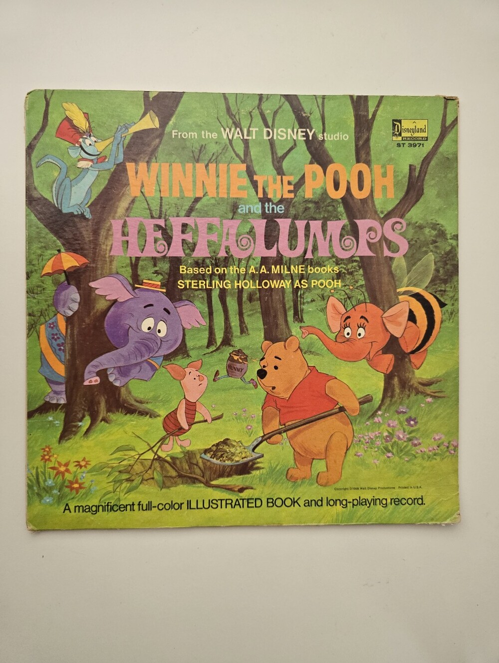 Vintage Disneyland Winnie the Pooh & Heffalumps Book LP Record